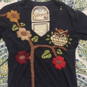 Vintage Joystick hand stitched top